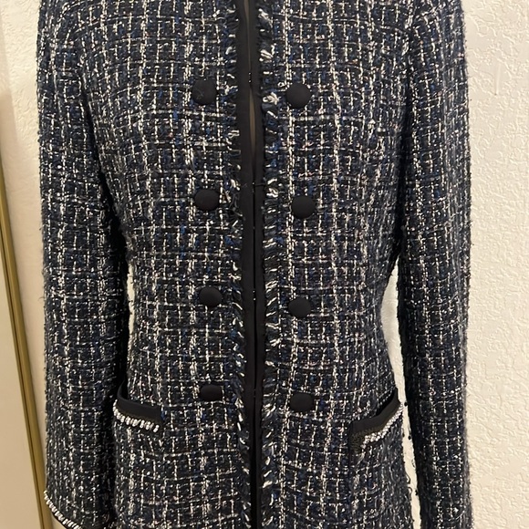 Beaded tweed military tweed jacket - Picture 2 of 9
